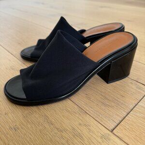 Clergerie Black Slip-On Mules in Elastic Textile Size 37.5